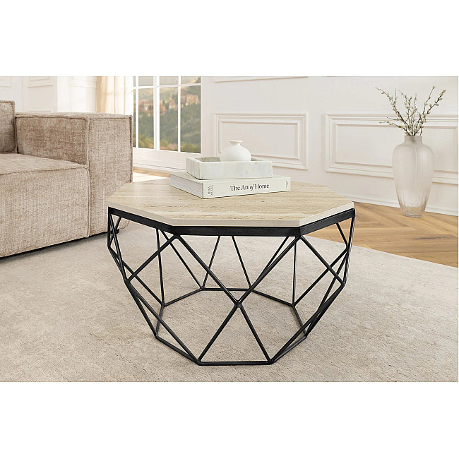 Konferenčný stôl Diamond 45205 Ø70cm Travertine