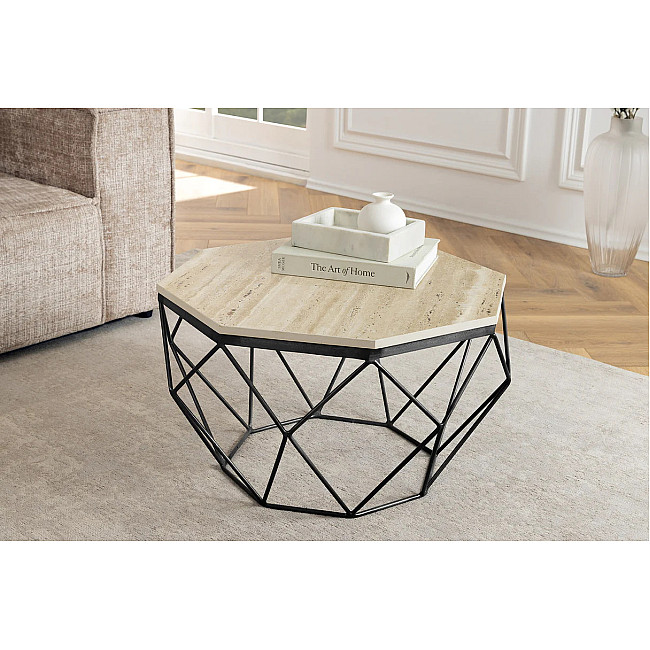 Konferenčný stôl Diamond 45205 Ø70cm Travertine