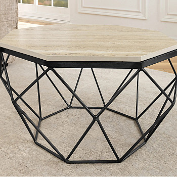 Konferenčný stôl Diamond 45205 Ø70cm Travertine