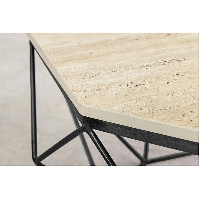 Konferenčný stôl Diamond 45205 Ø70cm Travertine