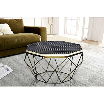 Konferenčný stôl Diamond 45215 Ø70cm Mosadz