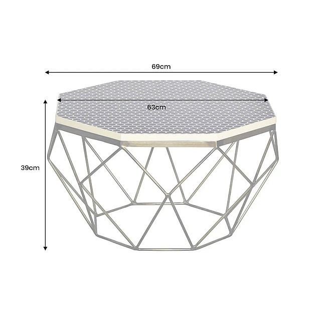 Konferenčný stôl Diamond 45215 Ø70cm Mosadz