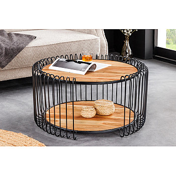 Konferenčný stôl Elements 45736 Ø70cm Drevo Acacia