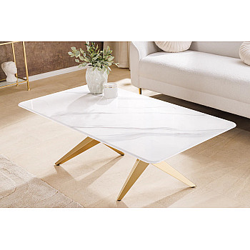 Konferenčný stôl Art Living 46204 130x70cm Biely Mramor Ceramic