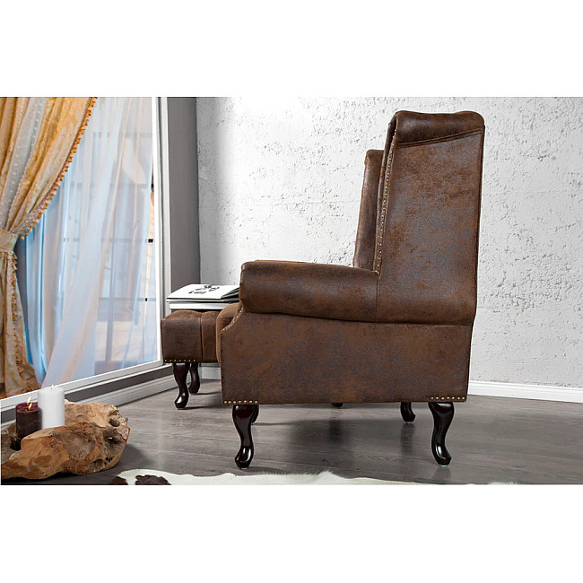 Kreslo 19448 Chesterfield Antik hnedá