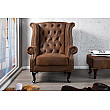 Kreslo 19448 Chesterfield Antik hnedá