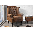 Kreslo 19448 Chesterfield Antik hnedá