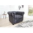 Kreslo 37389 Chesterfield Antik šedá