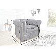 Kreslo 37389 Chesterfield Antik šedá