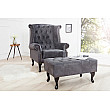 Kreslo 37473 Chesterfield Antik šedá