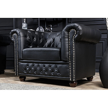 Kreslo 41448 Chesterfield Antique Čierna
