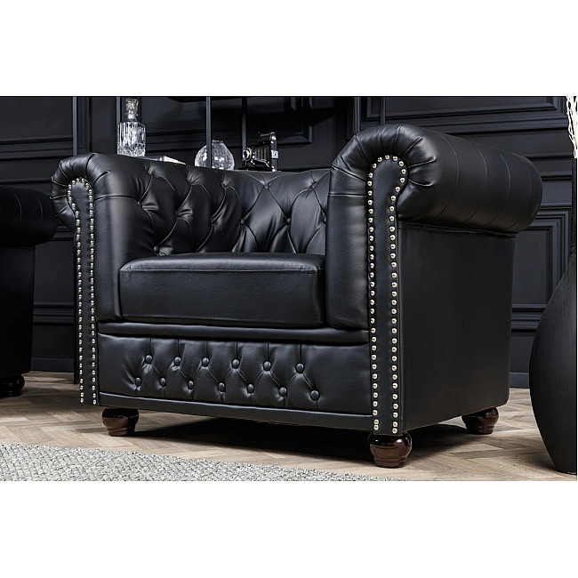 Kreslo 41448 Chesterfield Antique Čierna