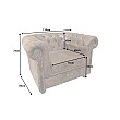 Kreslo 41448 Chesterfield Antique Čierna