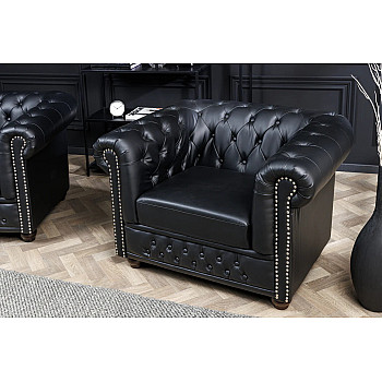 Kreslo 41448 Chesterfield Antique Čierna