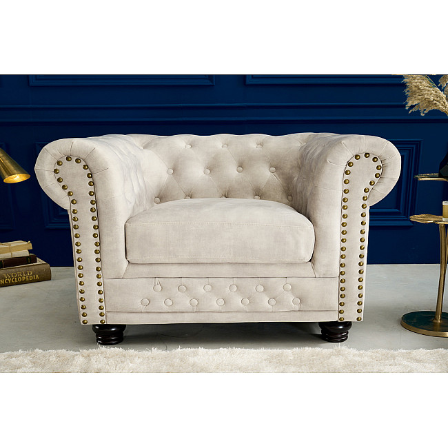 Kreslo 42312 Chesterfield Zamat Champagner