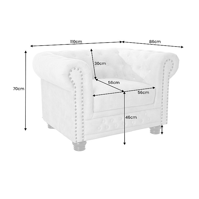 Kreslo 42312 Chesterfield Zamat Champagner Kreslo 42312 Chesterfield Zamat Champagner