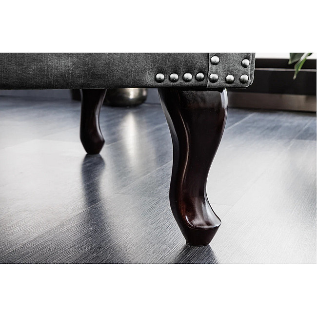 Kreslo 43520 Chesterfield Zamat šedá Kreslo 43520 Chesterfield Zamat šedá