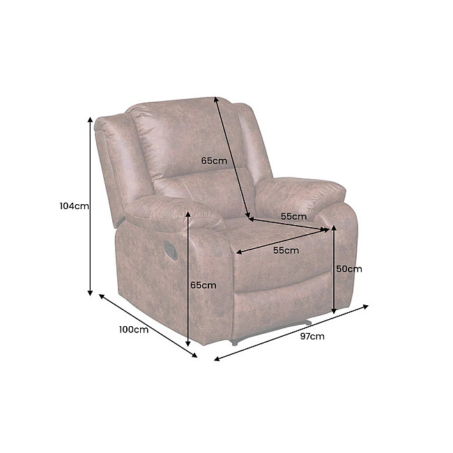 Kreslo Relax 47596 Hollywood - Antik Hnedá