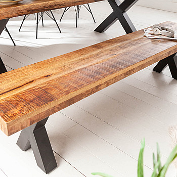 Lavica 40159 200cm Masív drevo Mango prírodná
