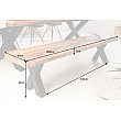 Lavica 40159 200cm Masív drevo Mango prírodná Lavica 40159 200cm Masív drevo Mango prírodná