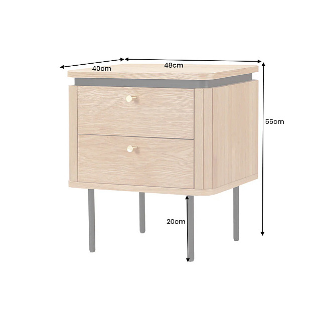 Nočný stolík 47458 Atelier Natural Dub Dyha