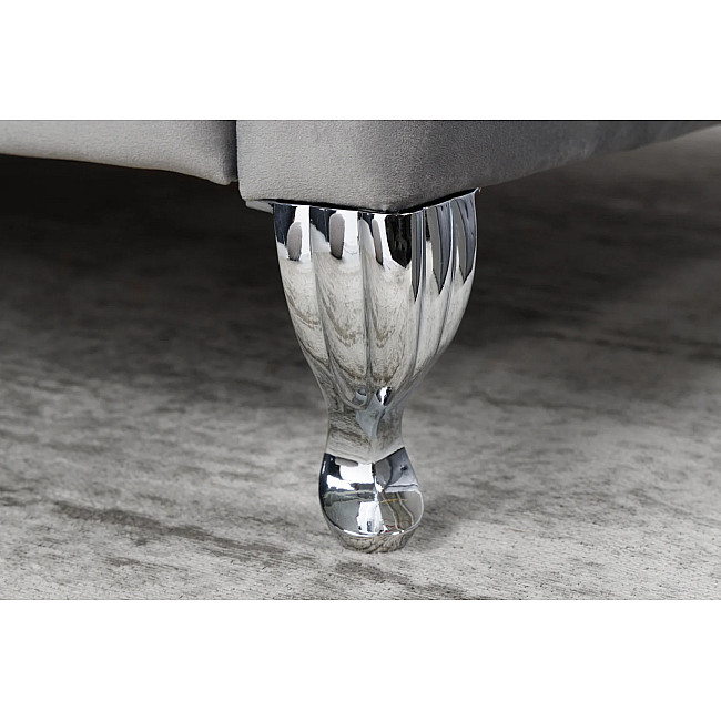 Posteľ 38968 180x200cm Zamat Strieborno šedá - PRODUKT JE SKLADOM U NÁS - 2Ks