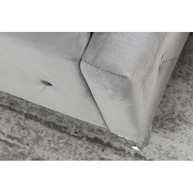 Posteľ 38968 180x200cm Zamat Strieborno šedá - PRODUKT JE SKLADOM U NÁS - 2Ks