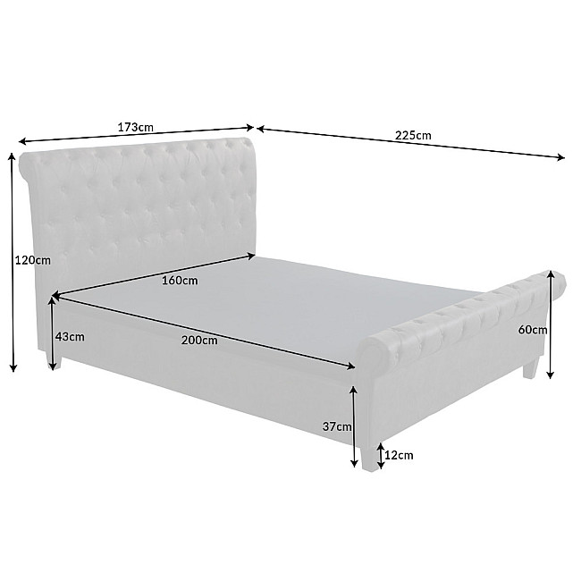 Posteľ 40605 160x200cm Kensington Microfaser Tmavošedá Posteľ 40605 160x200cm Kensington Microfaser Tmavošedá