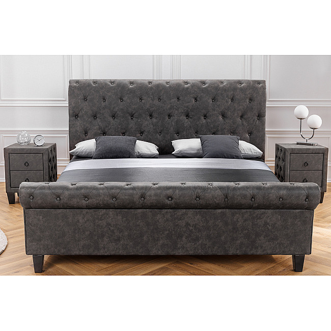 Posteľ 40605 160x200cm Kensington Microfaser Tmavošedá Posteľ 40605 160x200cm Kensington Microfaser Tmavošedá