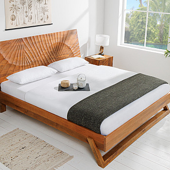 Posteľ 41191 180x200cm Scorpion Masív drevo Mango hnedá Posteľ 41191 180x200cm Scorpion Masív drevo Mango hnedá