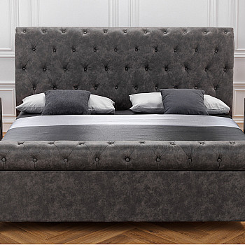 Posteľ 41413 180x200cm Kensington Microfaser Tmavošedá Posteľ 41413 180x200cm Kensington Microfaser Tmavošedá