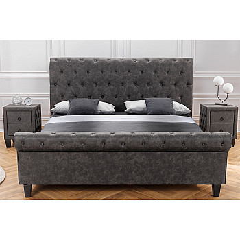 Posteľ 41413 180x200cm Kensington Microfaser Tmavošedá