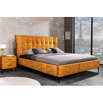 Posteľ 41666 160x200cm Boutique Zamat Žltá Posteľ 41666 160x200cm Boutique Zamat Žltá