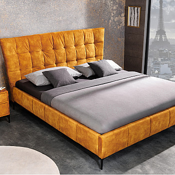 Posteľ 41667 180x200cm Boutique Zamat Žltá Posteľ 41667 180x200cm Boutique Zamat Žltá