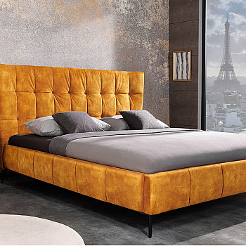 Posteľ 41667 180x200cm Boutique Zamat Žltá Posteľ 41667 180x200cm Boutique Zamat Žltá