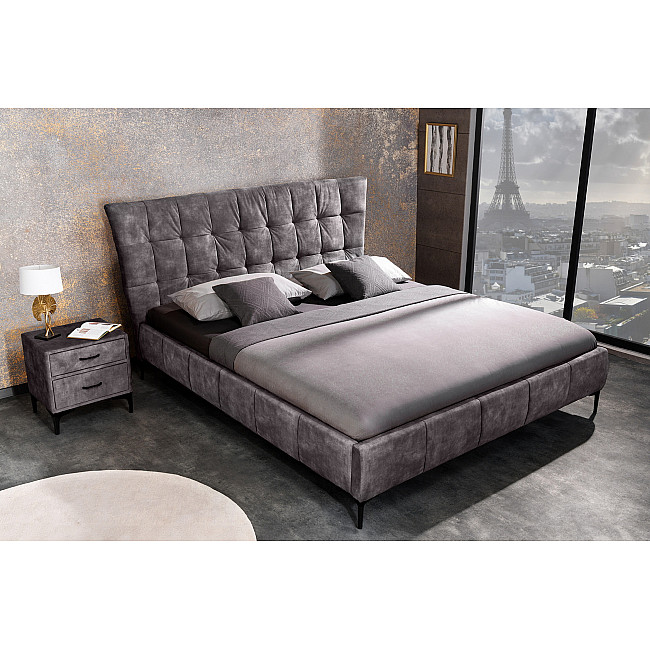 Posteľ 41669 160x200cm Boutique Zamat Tmavošedá Posteľ 41669 160x200cm Boutique Zamat Tmavošedá