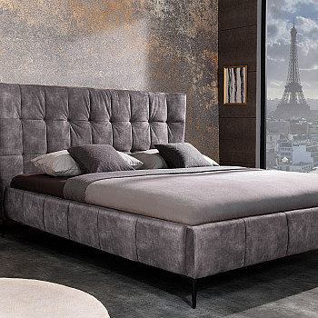 Posteľ 41669 160x200cm Boutique Zamat Tmavošedá Posteľ 41669 160x200cm Boutique Zamat Tmavošedá