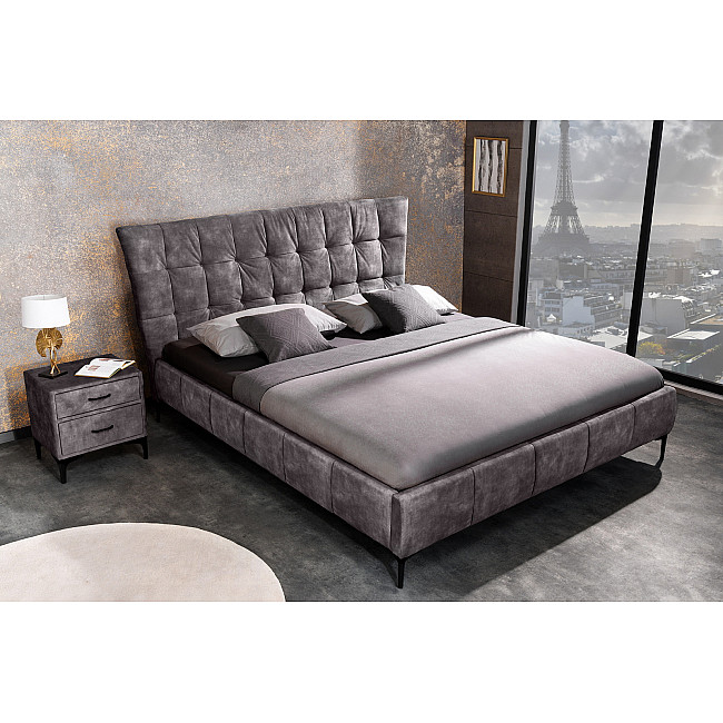 Posteľ 41670 180x200cm Boutique Zamat Tmavošedá Posteľ 41670 180x200cm Boutique Zamat Tmavošedá