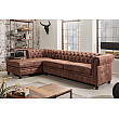 Rohová sedacia súprava 40611 Chesterfield - Antik Hnedá Rohová sedacia súprava 40611 Chesterfield - Antik Hnedá