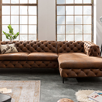 Rohová sedacia súprava 40667 Modern Barock - Antik Hnedá