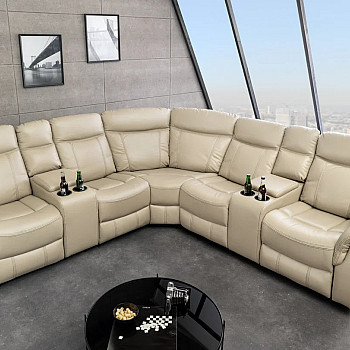 Rohová sedacia súprava Relax 47589 Hollywood - Béžová