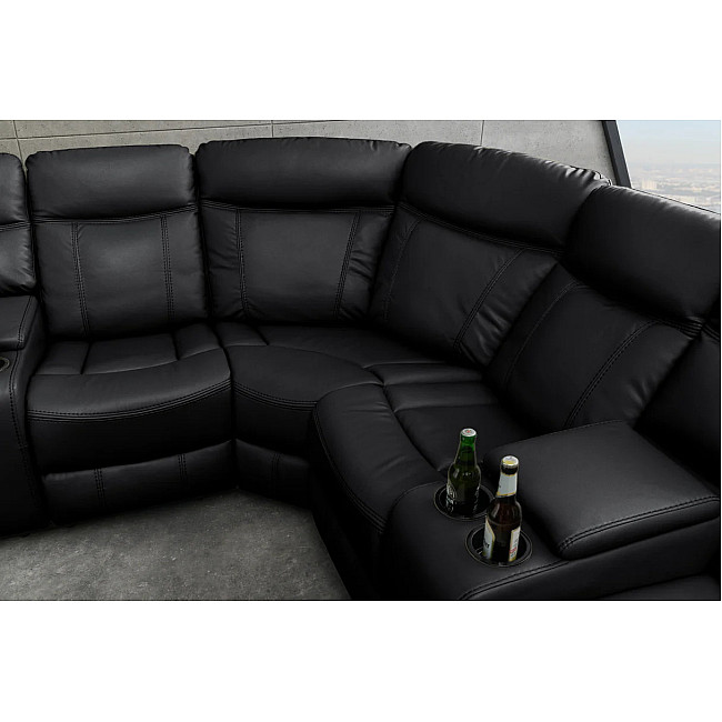 Rohová sedacia súprava Relax 47590 Hollywood - Čierna