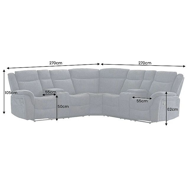 Rohová sedacia súprava Relax 47590 Hollywood - Čierna