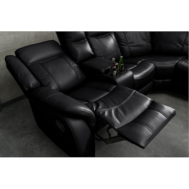 Rohová sedacia súprava Relax 47590 Hollywood - Čierna