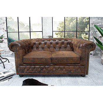 Sedacia súprava 17109 Chesterfield 2-sedenie Antik hnedá