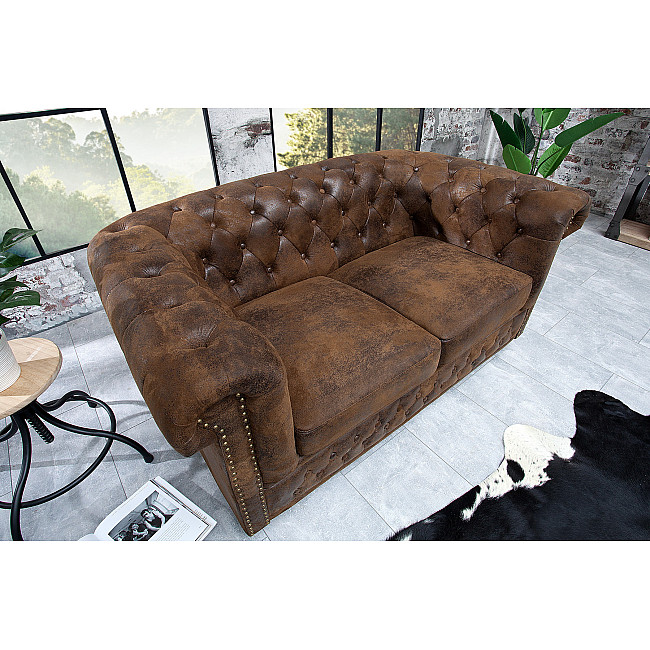 Sedacia súprava 17109 Chesterfield 2-sedenie Antik hnedá