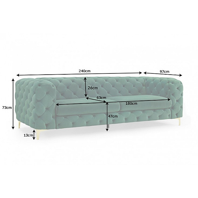 Sedacia súprava 39312 240cm Modern Barock - Zamat Smaragdovozelená Sedacia súprava 39312 240cm Modern Barock - Zamat Smaragdovozelená