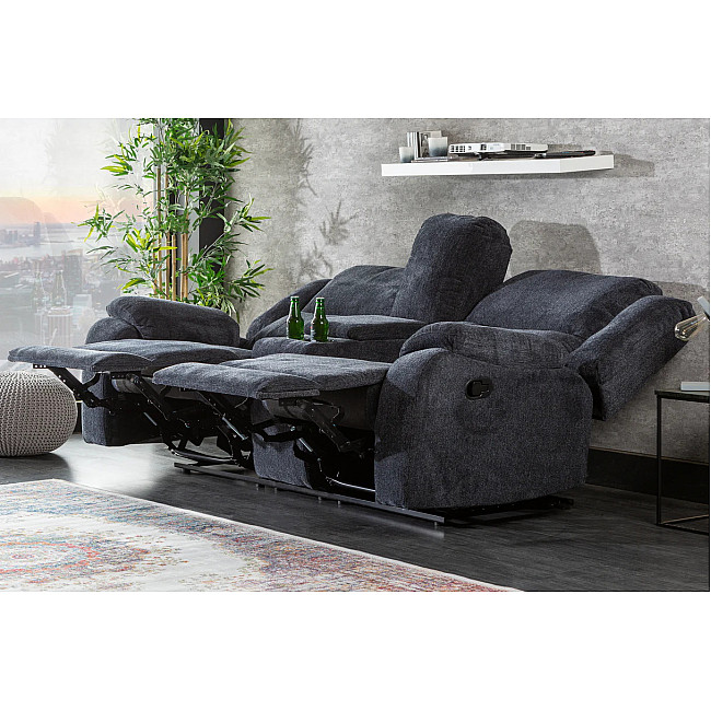 Sedacia súprava Relax 39979 Hollywood 2-sedenie Tmavošedá látka