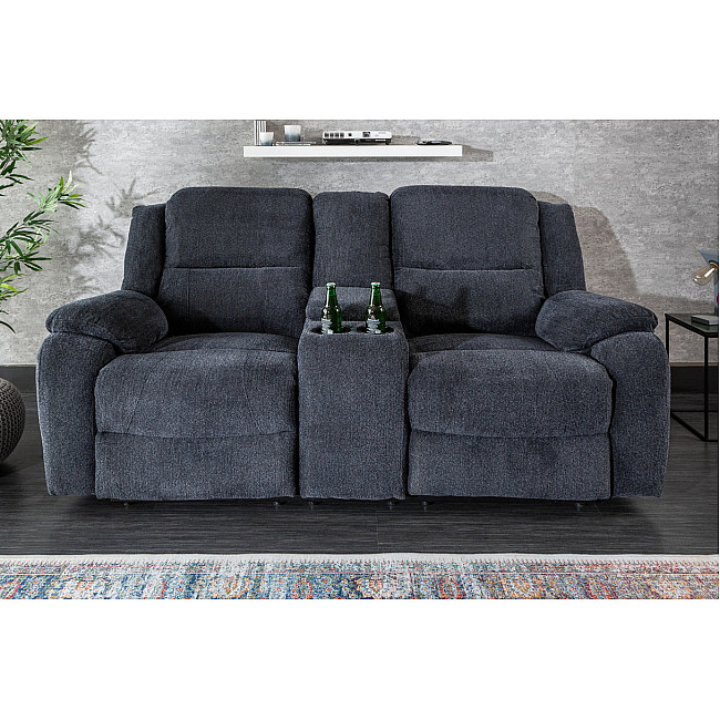 Sedacia súprava Relax 39979 Hollywood 2-sedenie Tmavošedá látka