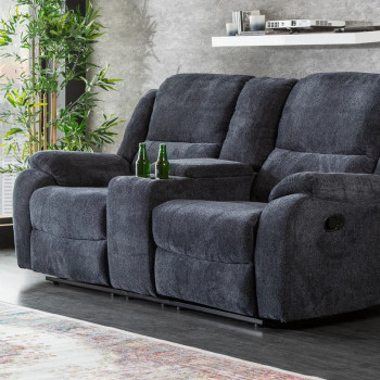 Sedacia súprava Relax 39979 Hollywood 2-sedenie Tmavošedá látka